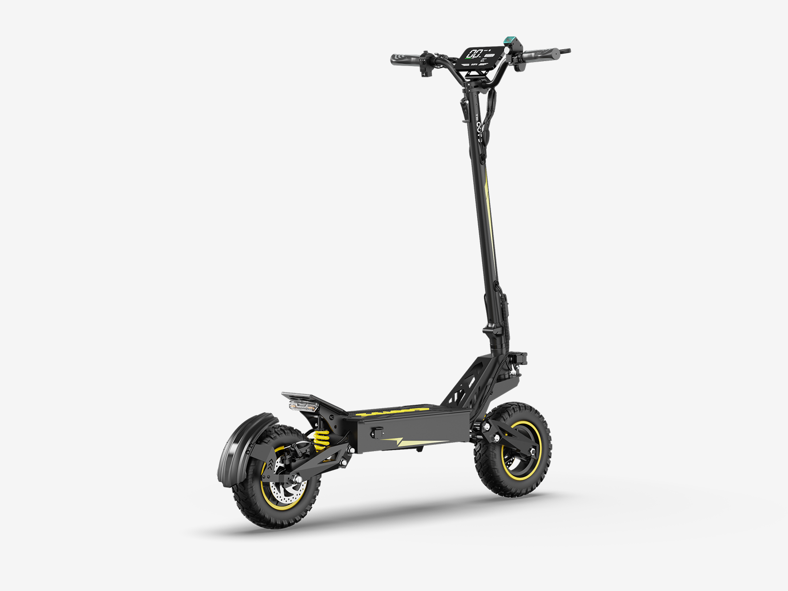 OOTD T10 E-Scooter - Black-yellow