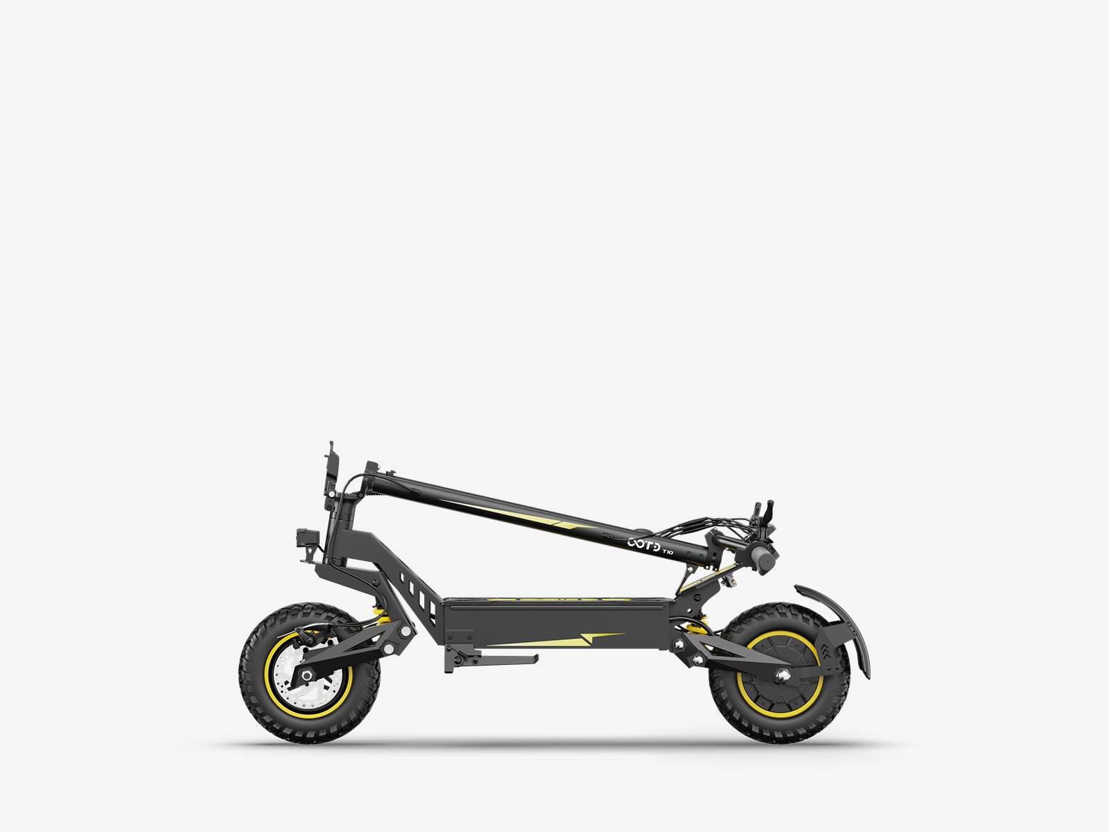 OOTD T10 E-Scooter - Black-yellow