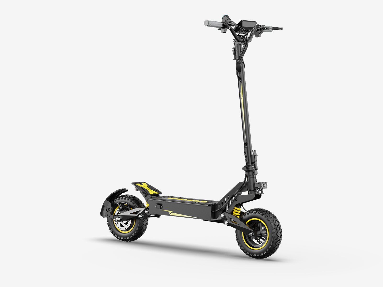OOTD T10 E-Scooter - Black-yellow