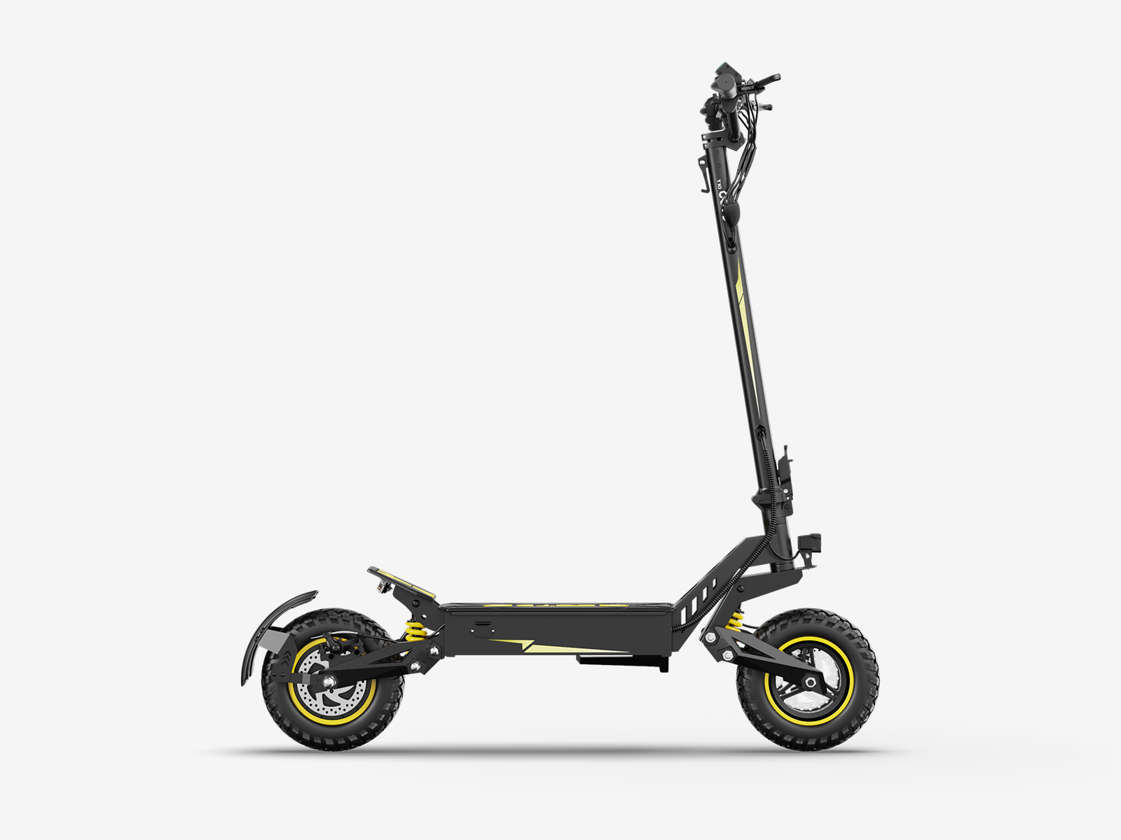 OOTD T10 E-Scooter - Black-yellow