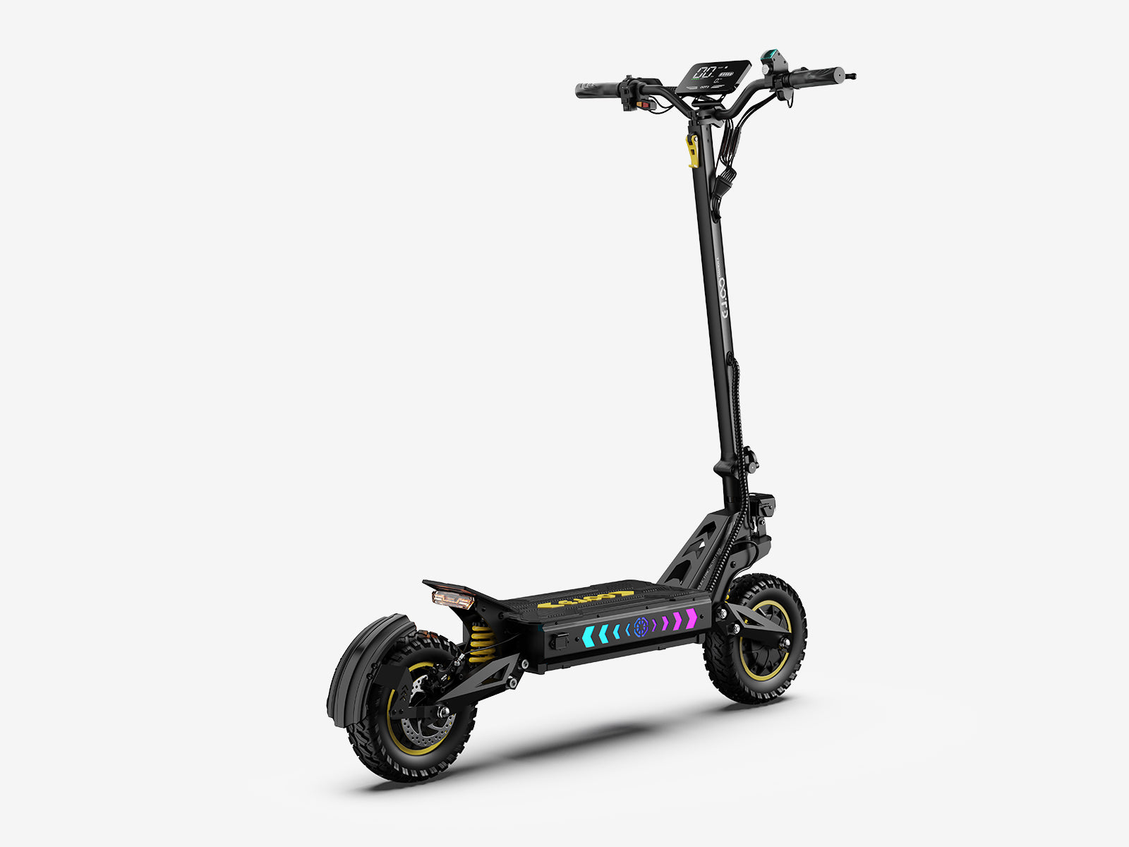 OOTD T10 Pro E-Scooter - Black-yellow