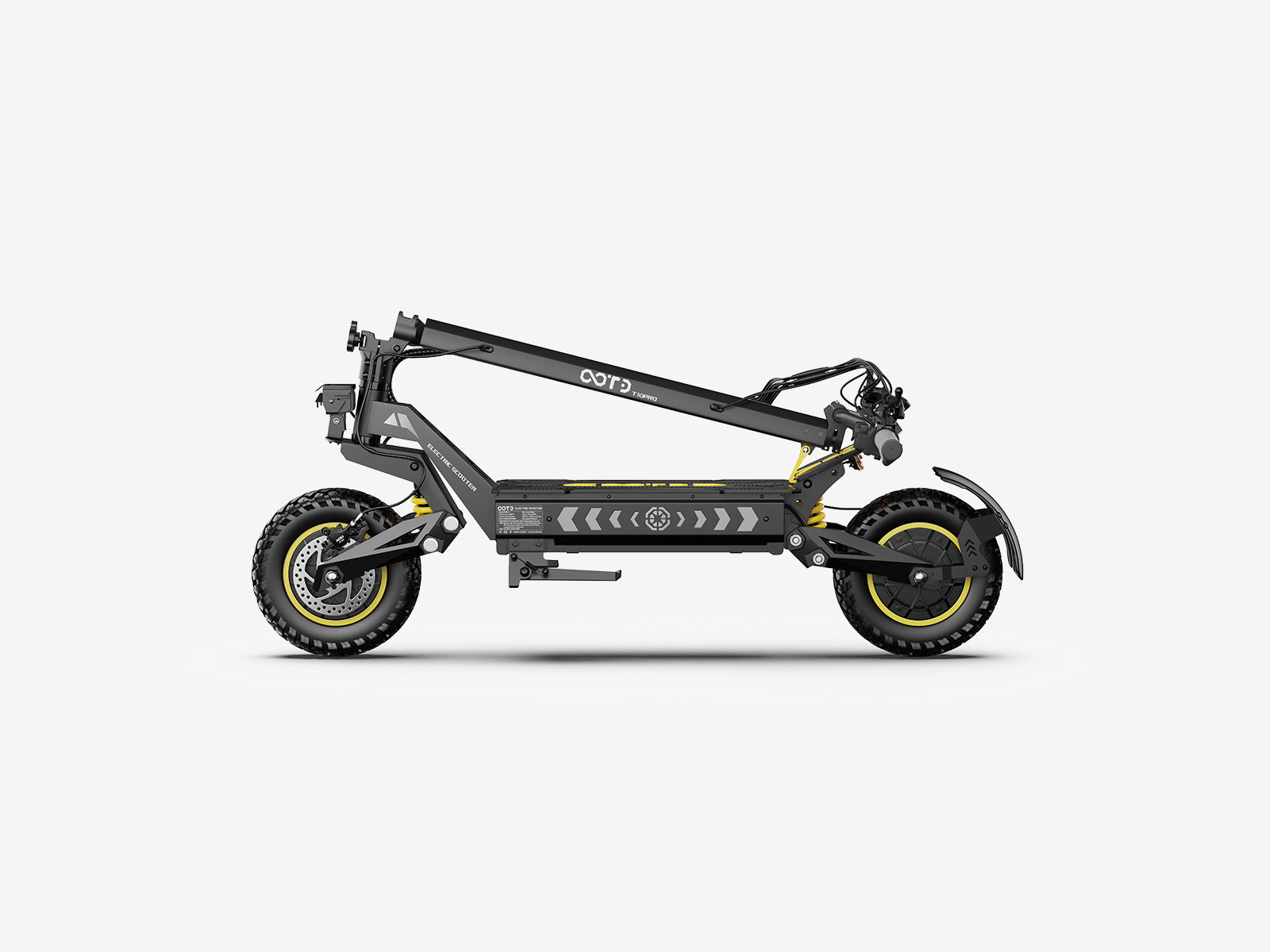OOTD T10 Pro E-Scooter - Black-yellow