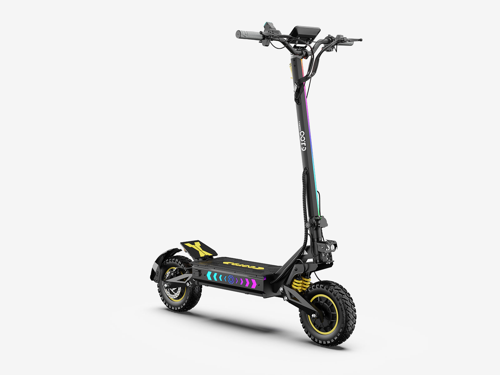 OOTD T10 Pro E-Scooter - Black-yellow